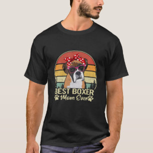 Best Boxer Mam Bandana Ever Retro Dog Love T-shirt