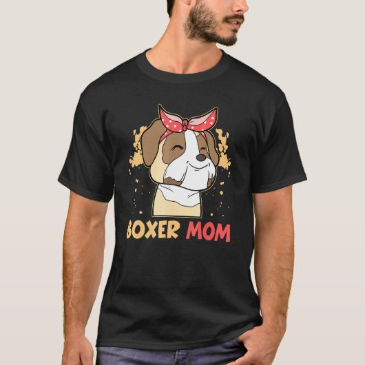 Best Boxer Mama Dog Eigenaar moeder T-shirt (Voorkant)