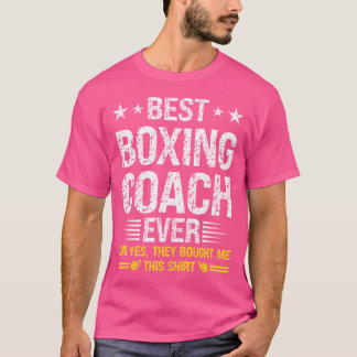Best boxing Coach Ever Funny Boxing Coach Humor Bo T-shirt