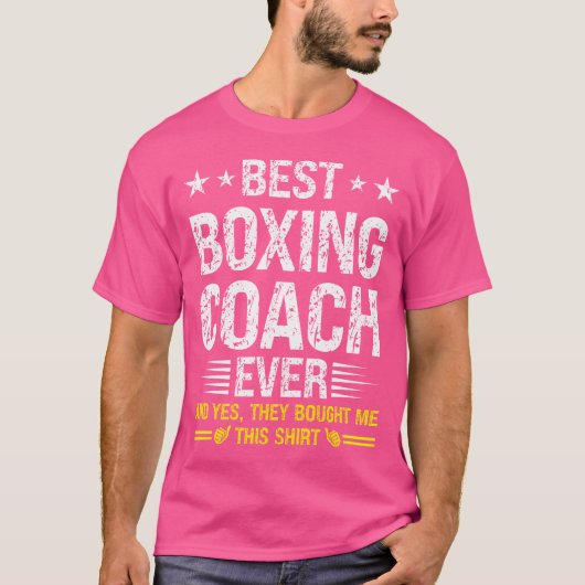 Best boxing Coach Ever Funny Boxing Coach Humor Bo T-shirt (Voorkant)