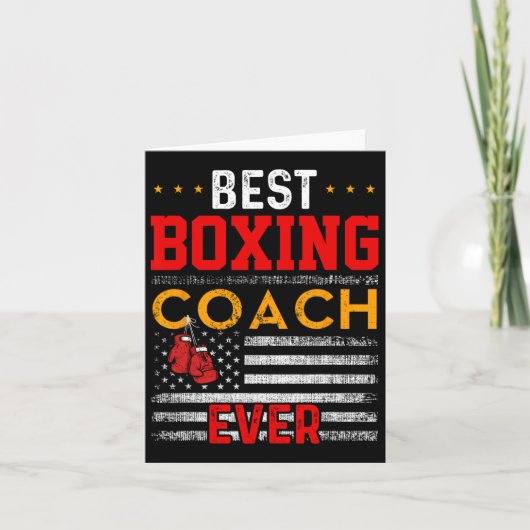 Best boxing Coach Ever Funny Boxing Coach Training Kaart (Voorkant)