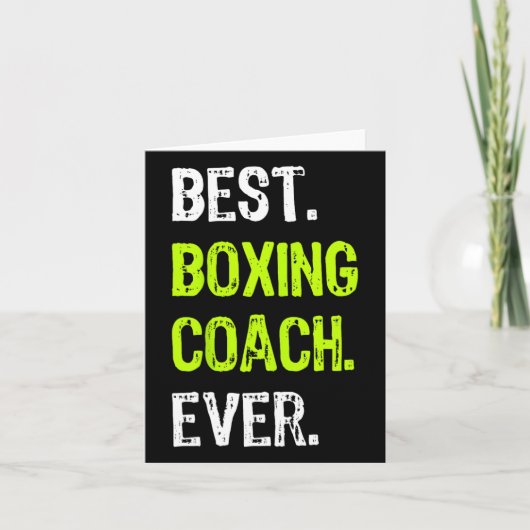 Best boxing Coach ooit Kaart (Voorkant)