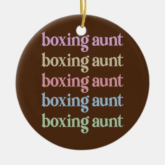 Best boxing tante Boxing tante Keramisch Ornament (Voorkant)