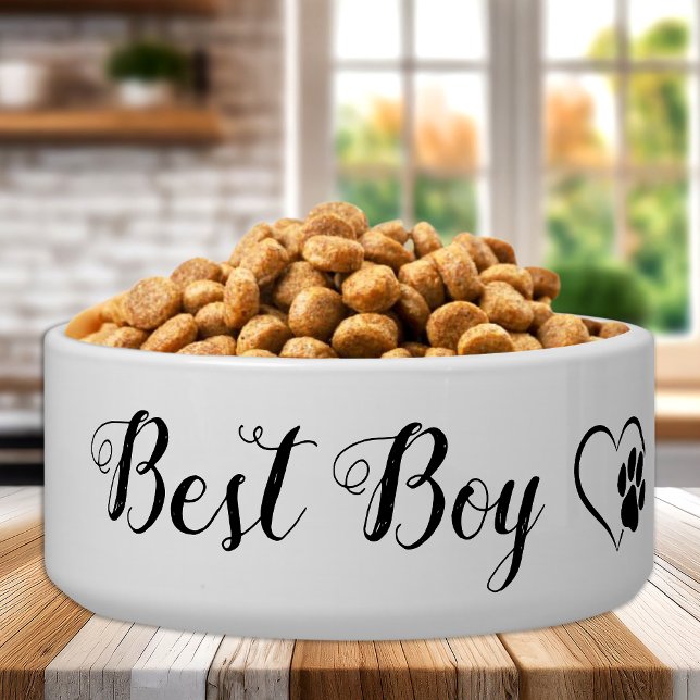 Best Boy Personalized Pet Wedding Dog Food Bowl Voerbakje (Creator heeft geüpload)