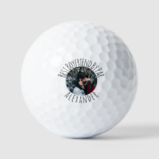 Best Boyfriend By Par Golfer Valentines Day Funny  Golfballen (Voorkant)