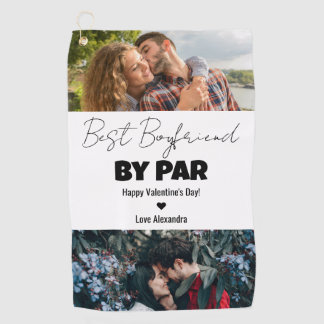 Best Boyfriend By Par Happy Valentines Day Golfer Golfhanddoek