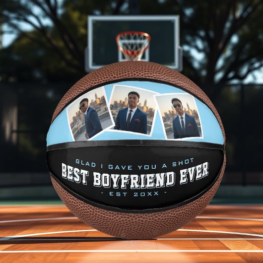 Best Boyfriend Ever 3 Photo Collage Blue & Black Basketbal