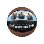 Best Boyfriend Ever 3 Photo Collage Blue & Black Basketbal (Voorkant)