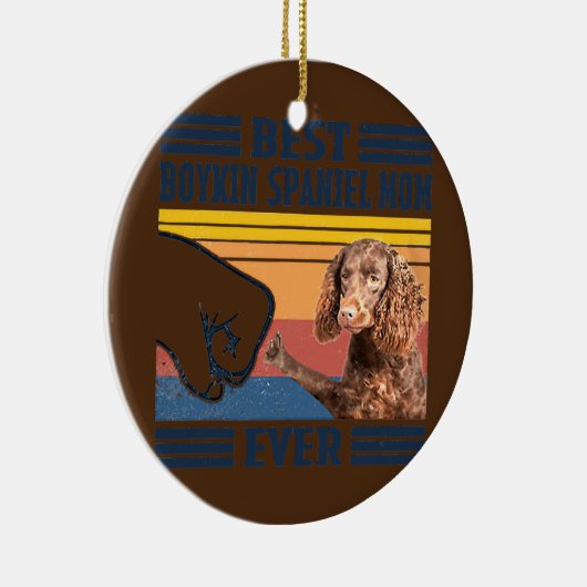 Best Boykin Spaniel Ma Ever Funny Dog mama Keramisch Ornament (Rechts)