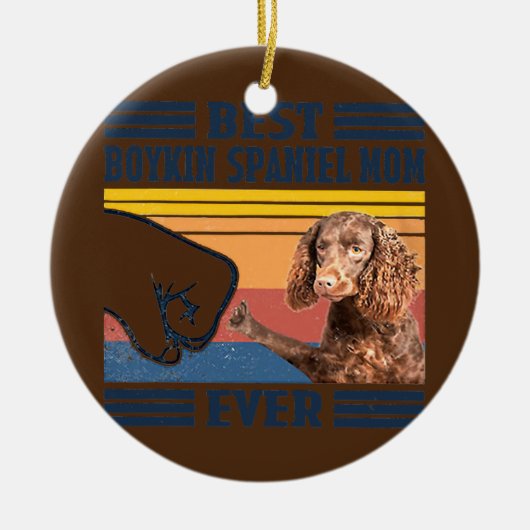 Best Boykin Spaniel Ma Ever Funny Dog mama Keramisch Ornament (Voorkant)