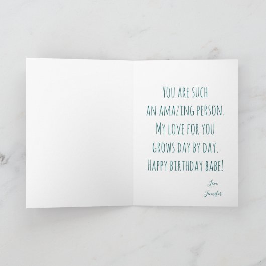 Best Boyvriend Ever Birthday Blue Ombre Foto Feestdagen Kaart (Binnen)