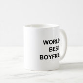 Best Boyvriend Funny Quote met zwarte tekst ter we Koffiemok (Voorkant rechts)