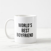 Best Boyvriend Funny Quote met zwarte tekst ter we Koffiemok (Links)