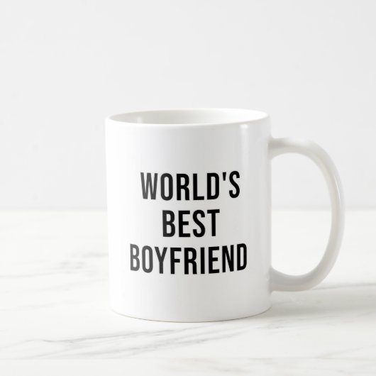 Best Boyvriend Funny Quote met zwarte tekst ter we Koffiemok (Rechts)