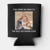 Best BoyVriend ooit Foto zwart Blikjeskoeler (Voorkant)