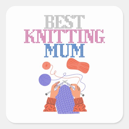 Best breitting mum 01 sleutelhanger vierkante sticker (Voorkant)
