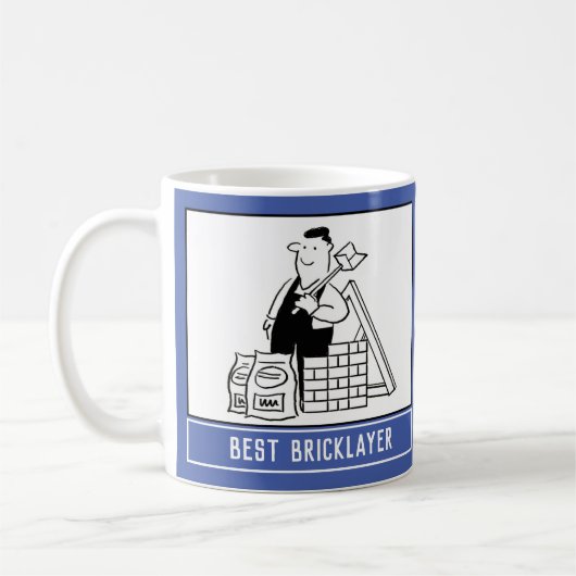 Best Bricklayer Cartoon met Name Choice. Koffiemok (Links)