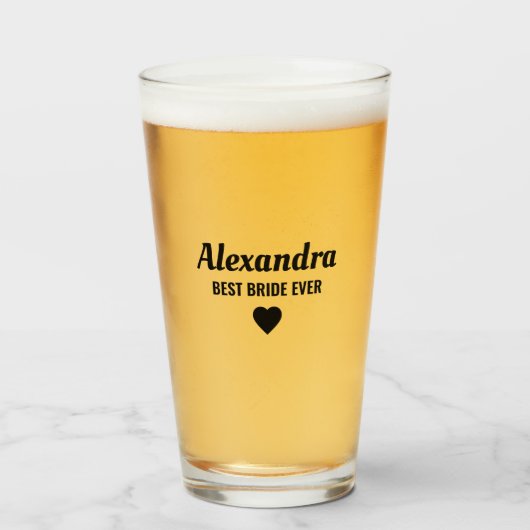 Best Bride  Glas (Voorkant gevuld)