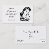 Best Briefs Court Reporter Visitekaartjes (Voorkant / Achterkant)