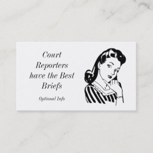 Best Briefs Court Reporter Visitekaartjes