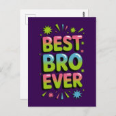 Best Bro Ever Briefkaart (Voorkant / Achterkant)