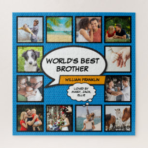 Best Brother 12 Photo Comic Book Fun Blue Legpuzzel
