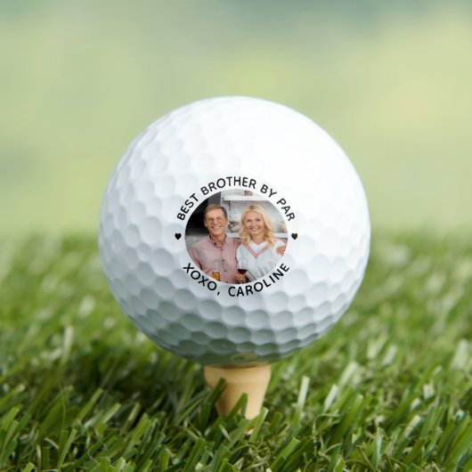 Best BROTHER by Par Personalized Photo Golf Balls Golfballen (Insitu Shirt)