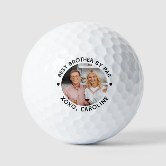 Best BROTHER by Par Personalized Photo Golf Balls Golfballen (Voorkant)