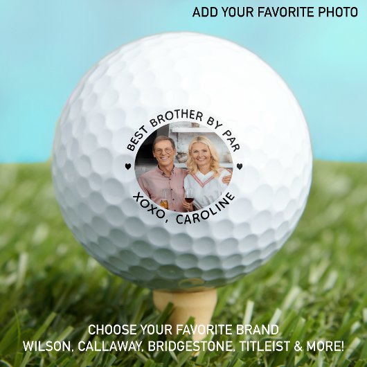 Best BROTHER by Par Personalized Photo Golf Balls Golfballen