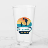 Best Brother By Par Retro Fathers Day gepersonalis Glas (Voorkant)