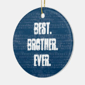 Best BROTHER Ever Blue Muzieknoten Pattern Z01 Keramisch Ornament (Links)
