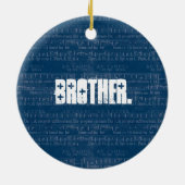 Best BROTHER Ever Blue Muzieknoten Pattern Z01 Keramisch Ornament (Achterkant)