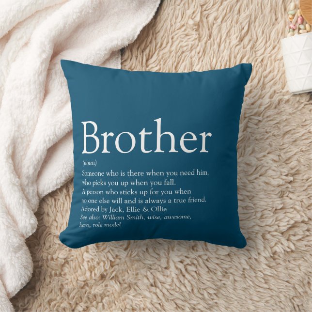 Best Brother Ever Definition Fun Moderne Blue Kussen (Deken)