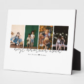 Best Brother Ever Modern Script 4 Photos Collage Fotoplaat (Zijkant)