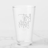 Best Brother Gift Black script, typografie naam Glas (Achterkant)