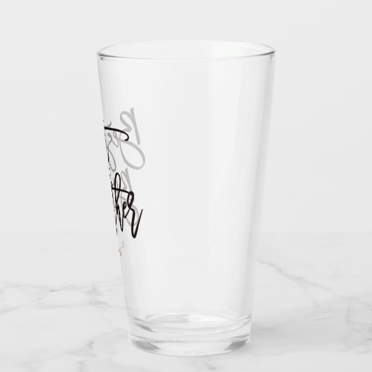 Best Brother Gift Black script, typografie naam Glas (Links)