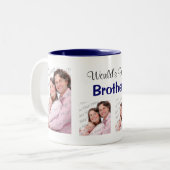 Best Brother Photo Mok Blue (Voorkant links)