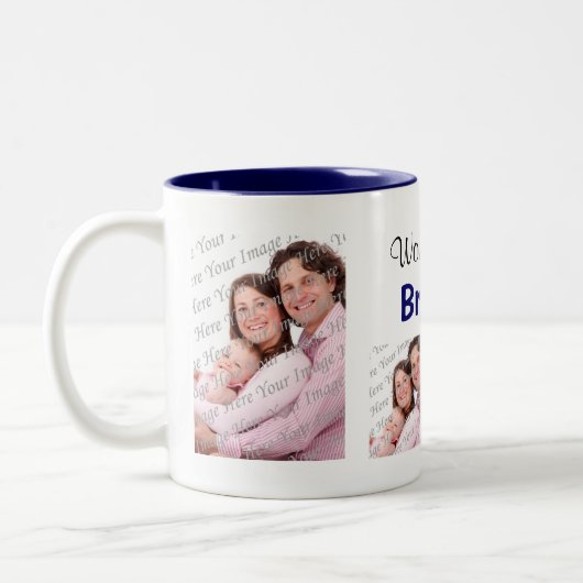 Best Brother Photo Mok Blue (Links)