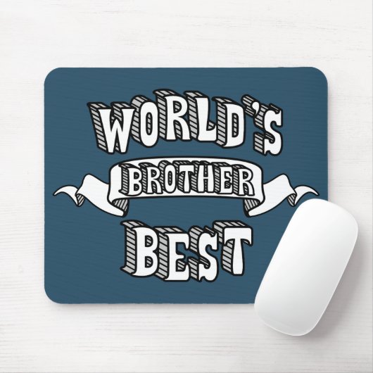 Best Brother Typography Text Mousepad Muismat (Met muis)