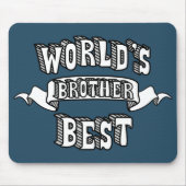 Best Brother Typography Text Mousepad Muismat (Voorkant)