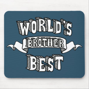 Best Brother Typography Text Mousepad Muismat