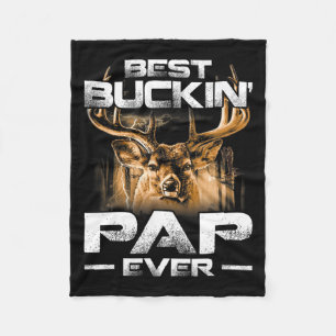 Best Buckin' Pap Ever T-shirt Deer Hunting Fat Fleece Deken