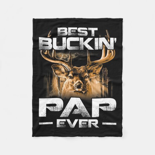 Best Buckin' Pap Ever T-shirt Deer Hunting Fat Fleece Deken (Voorkant)