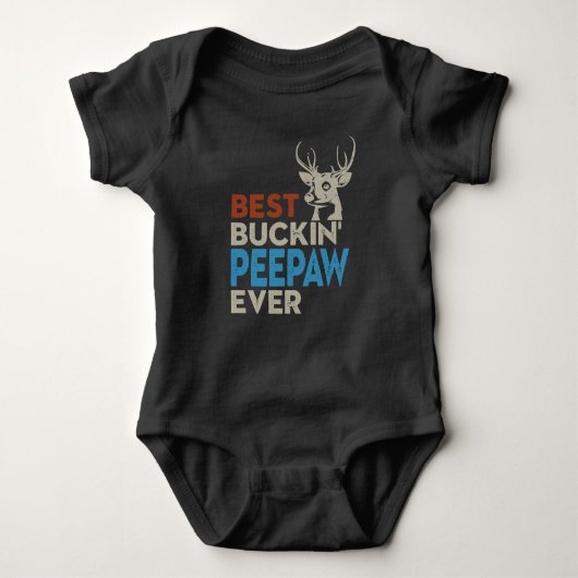 Best Buckin PEEPAW-Shirt, krachtig design Romper (Voorkant)