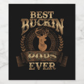 Best Buckin Poppen per dag jager Wijn Etiket (Enkel label)