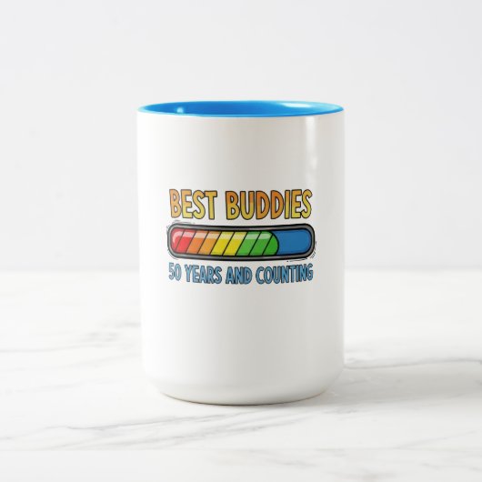 Best Buddies 50 Years and Counting Tweekleurige Koffiemok (Center)