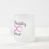 Best Buddies Forever Typography Matglas Koffiemok (Voorkant links)