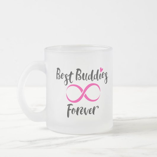 Best Buddies Forever Typography Matglas Koffiemok (Links)