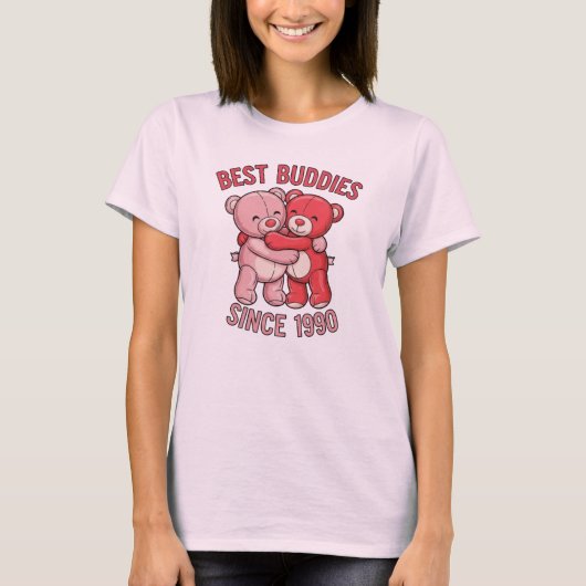 Best Buddies Since 1990 Bear T-shirt (Voorkant)