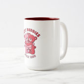 Best Buddies Since 1990 Hugging Teddy Bears  Tweekleurige Koffiemok (Voorkant rechts)